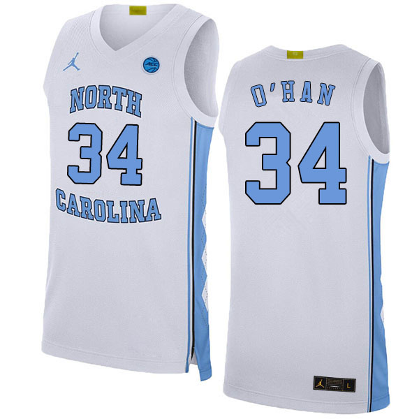 2020 Men #34 Robbie O'Han North Carolina Tar Heels College Basketball Jerseys Sale-White